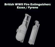 British WW II fire extinguishers Essex / Pyrene - 1.